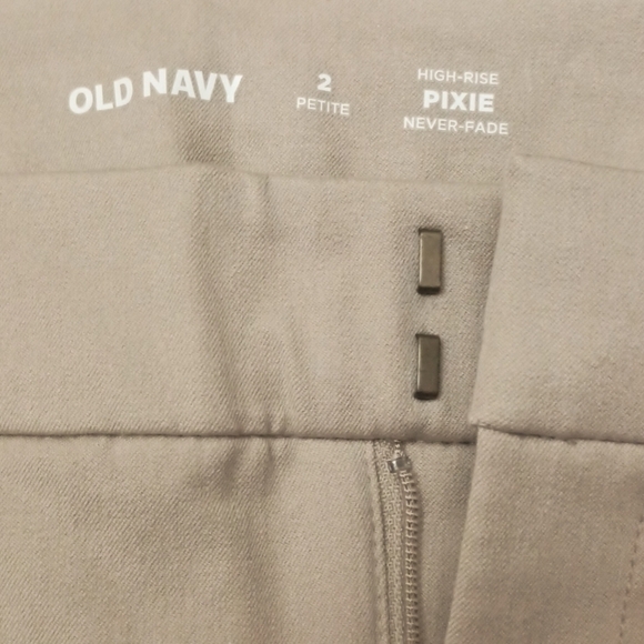 Old Navy 2 Pair of High Rise Pixie Flare Khaki Uniform Pants - Picture 5 of 7